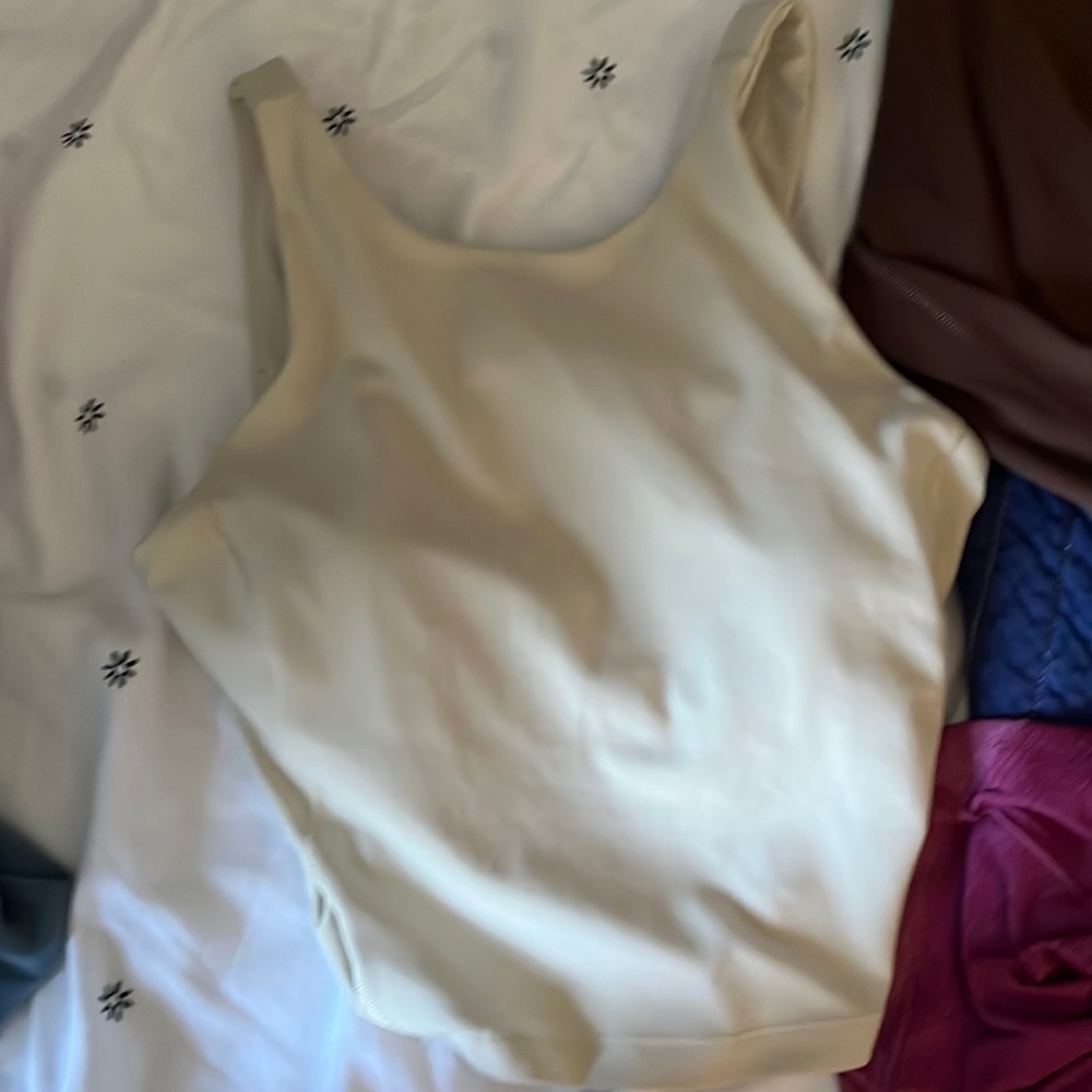 White opal high neck lululemon align tank in size 4